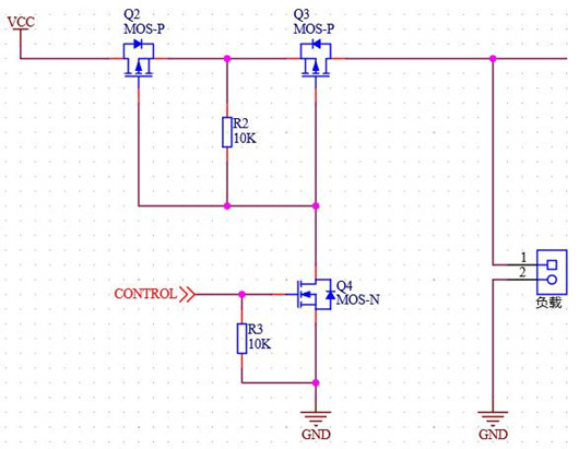 PMOS 雙向 開關 反接