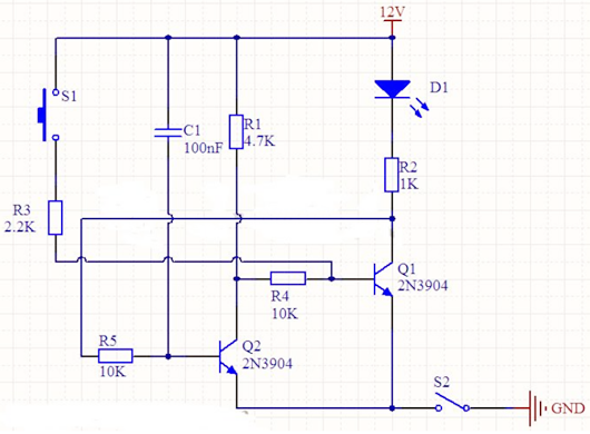 自鎖開關電路,自鎖開關電路圖