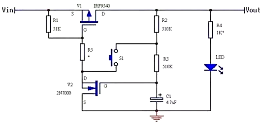單鍵開(kāi)關(guān)機(jī)電路