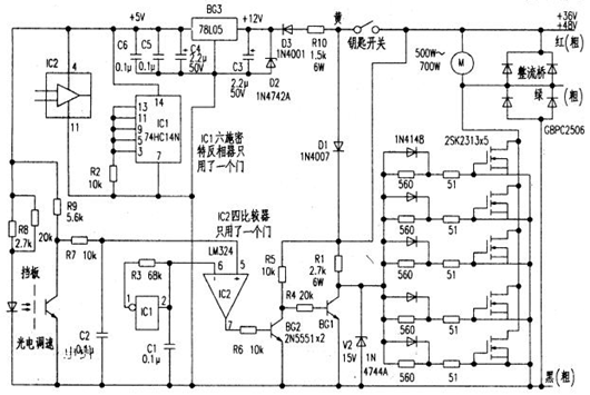 有刷控制器,電動(dòng)車控制器,接線