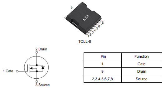 dc直流轉換器,320a40v,?1004mos管,KCT1004M參數-KIA MOS管