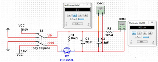 n溝道m(xù)os管開關電路