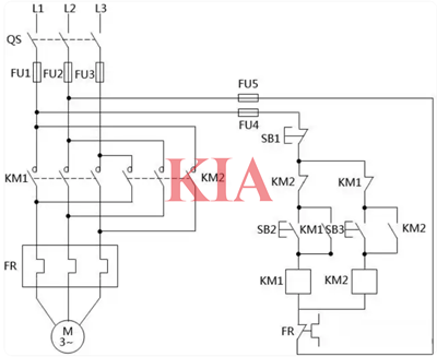 ?電動機正反轉電路,原理圖-KIA MOS管