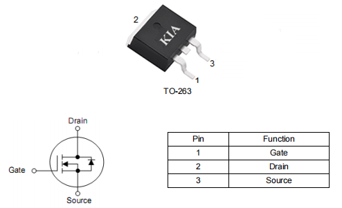 電源切換mos,3310場效應(yīng)管,to263封裝,?KCB3310A參數(shù)-KIA MOS管
