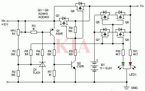 電源自動切換,12V電源自動切換電路圖-KIA MOS管